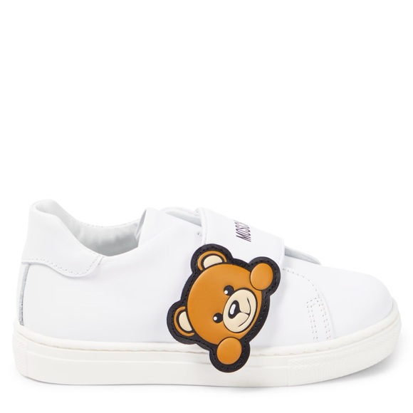 Moschino Kids White Bear Sneakers